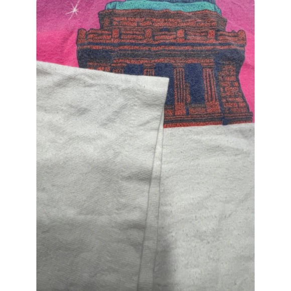 Vtg New York Statue of Liberty Single Stitch T-Shirt Tourist Neon M - Picture 3 of 7